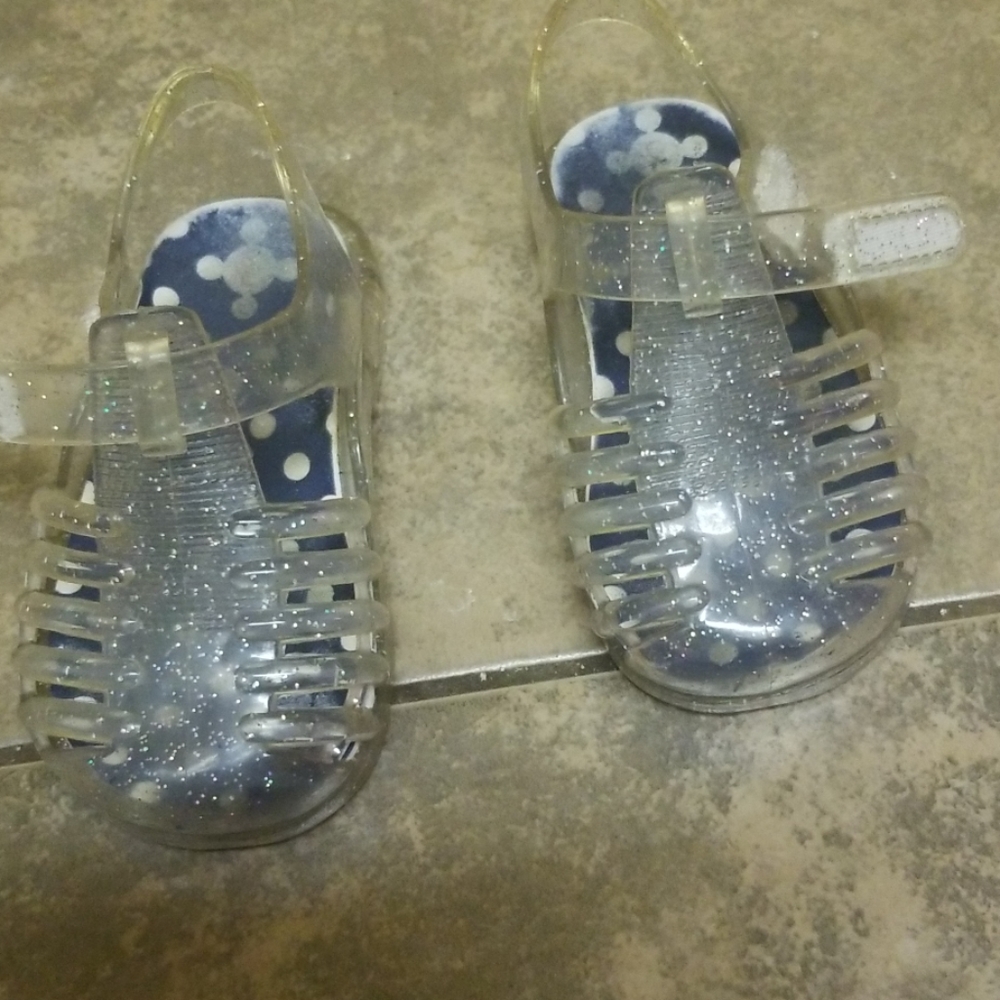 Girls baby jellies (clear) w/sparkles